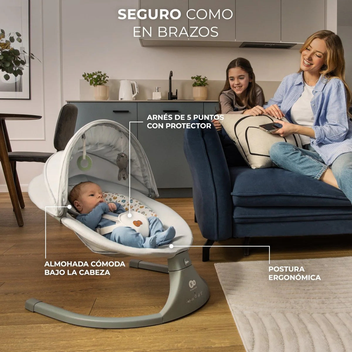 Silla Mecedora/Hamaca eléctrica Lumi 2 Dark Grey