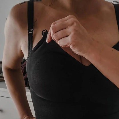 Top Reductor sin Costuras de Lactancia Negro - Carriwell