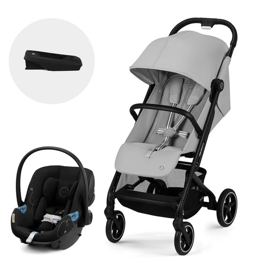 Coche Travel System Beezy + Aton G + Base Black Fog Grey Cybex