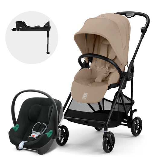 Coche Travel System Melio Carbon + Aton B2 + Base - Cybex
