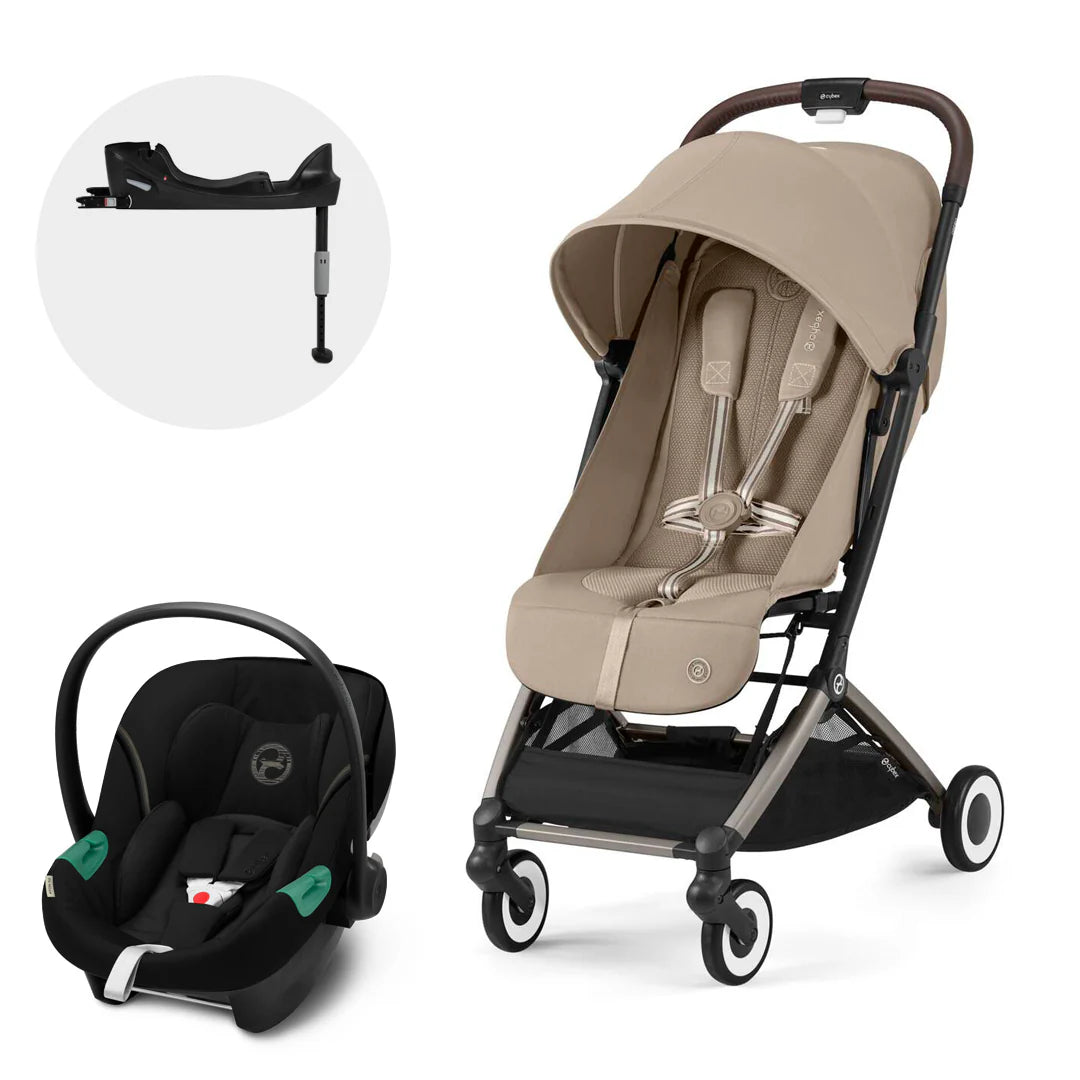 Coche Travel System Orfeo + Aton S2 + Base Cybex